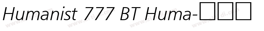 Humanist 777 BT Huma字体转换